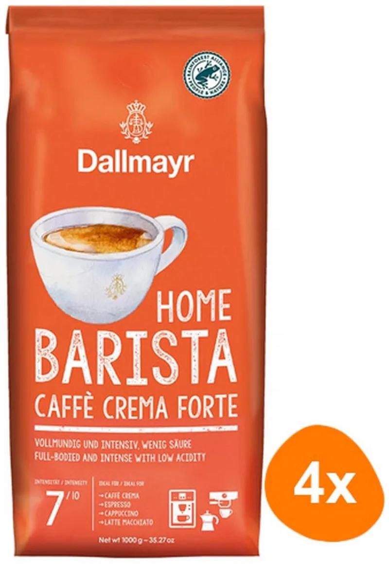 Home Barista Caffè Crema Forte - koffiebonen - 4 x 1 kilo van Dallmayr – productfoto