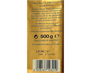 Prodomo Koffiebonen - 500 gram by Dallmayr – product photo 3 of 3