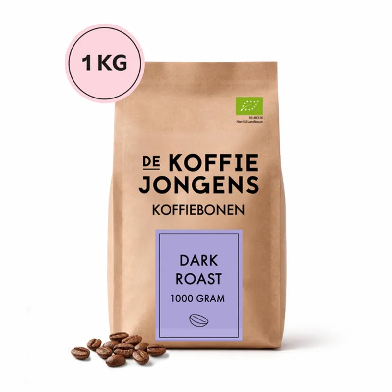 Dark Roast - biologische koffiebonen - 1 kilo van De Koffiejongens – productfoto
