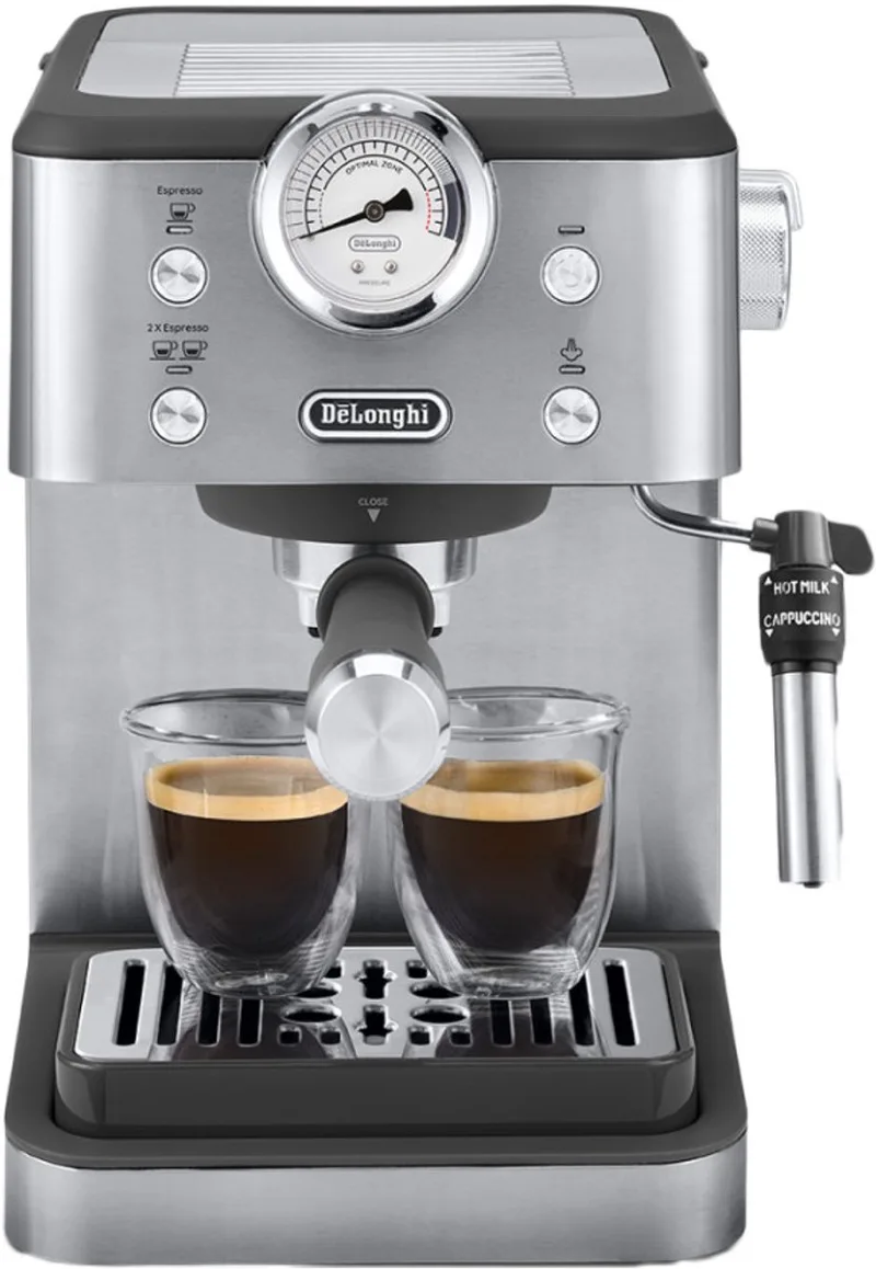 Classic EM450.M – Pistonmachine - Handmatige Espresso & Cappuccino - Volledig RVS Behuizing - Zilver van De'Longhi in Roestvrij staal – productfoto