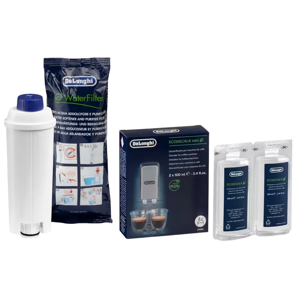 DELONGHI 2 maanden onderhoud - 1 ECAM filter + 200ml EcoDecalk ontkalker by De'Longhi – product photo