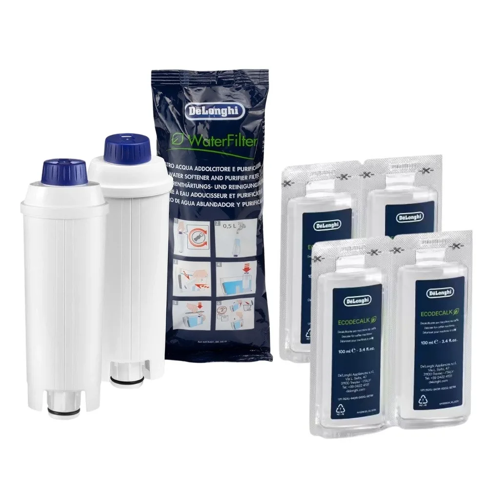 DELONGHI 4 maanden onderhoud - 2 ECAM filter + 400ml EcoDecalk ontkalker by De'Longhi – product photo