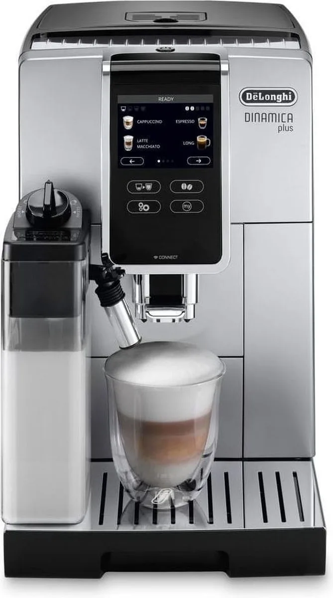 Dinamica Plus ECAM370.85.SB - Volautomatische Espressomachine - Zilver van De'Longhi in Zilver en Zwart – productfoto