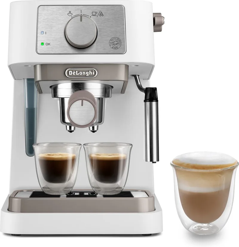 EC260.W - Pistonmachine - 1100W - 1 L - roestvrij staal från De'Longhi i Vit – produktbild