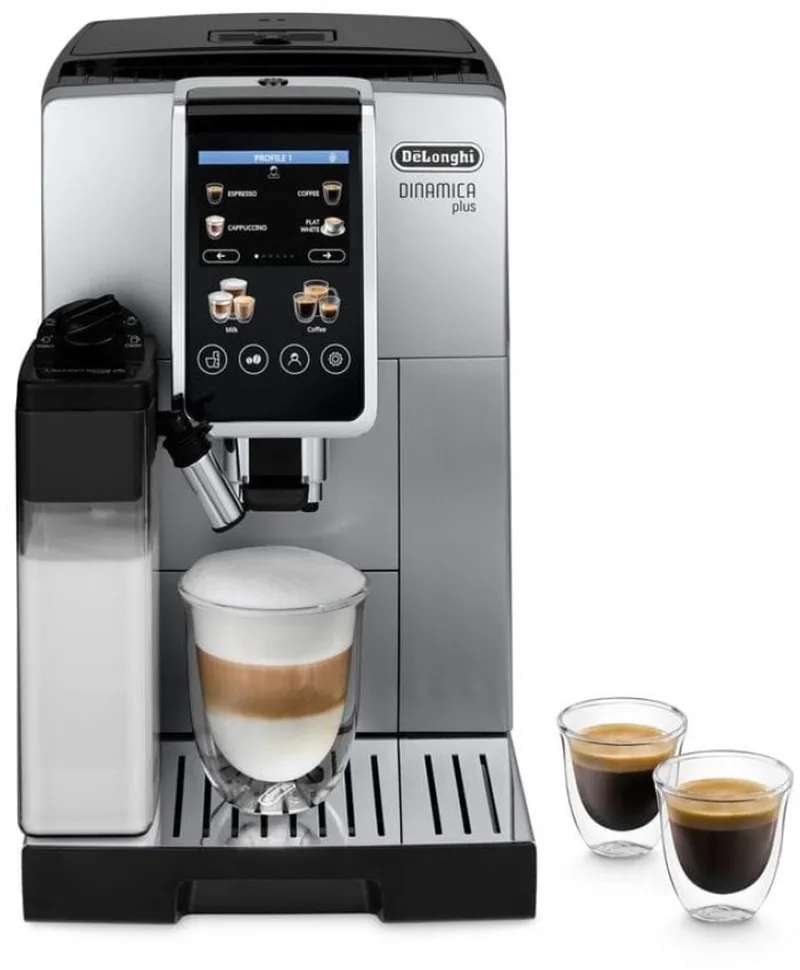 ECAM Serie - Volautomatische espressomachine - 3,5” TFT-display - LatteCrema-systeem de De'Longhi en Argent, Noir – photo produit