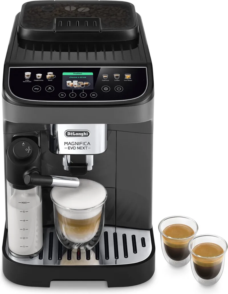 ECAM310.60.GB - Volautomatische Espressomachine - LatteCrema Hot Technology en 10 recepten - Zwart/Grijs van De'Longhi in Magnifica Evo Next – productfoto