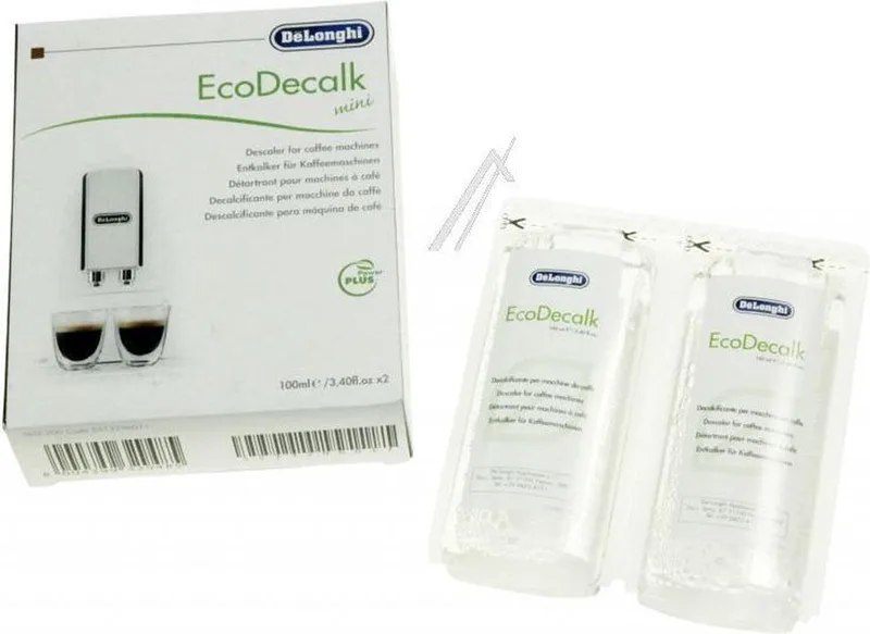 EcoDecalk Ontkalker (2x 100ml) DLSC200 van De'Longhi in Transparant. – productfoto