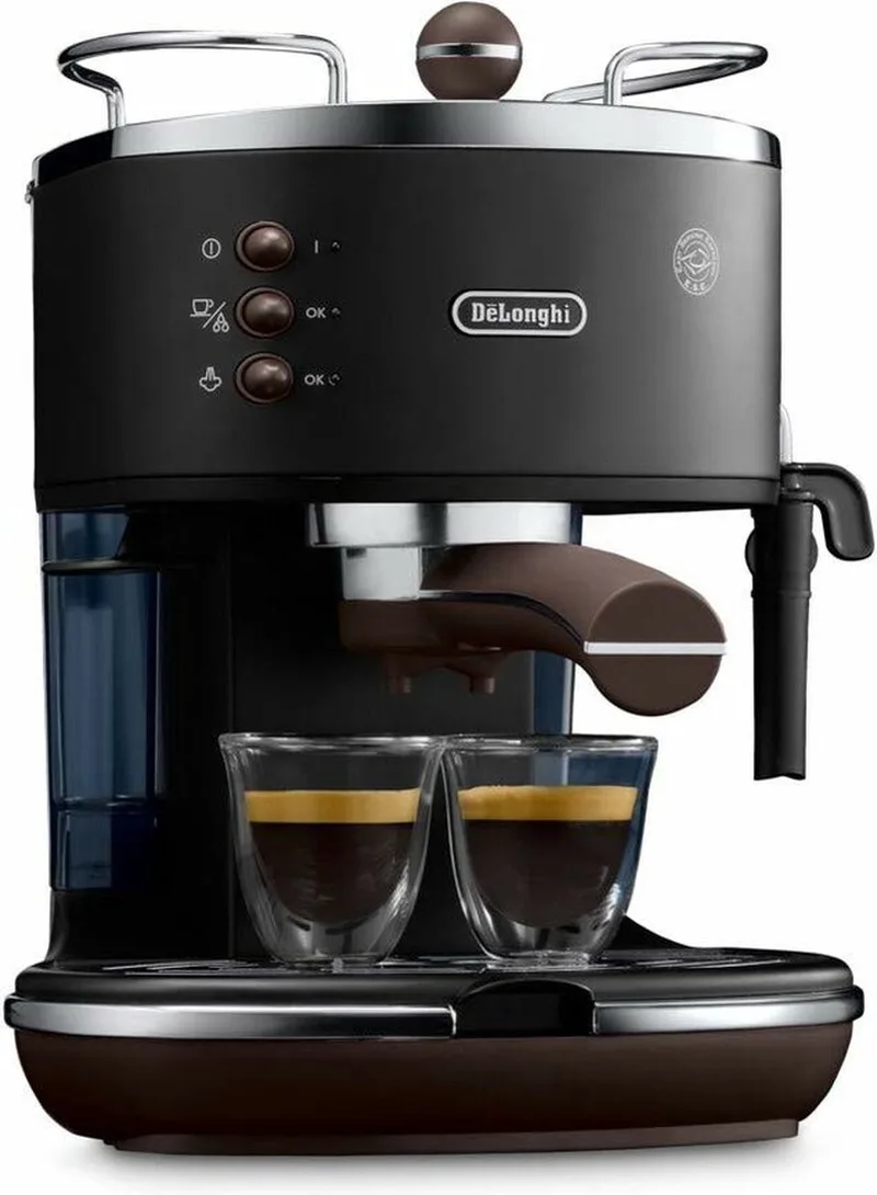 Icona Vintage ECOV311.BK Handmatige Espressomachine - Zwart by De'Longhi in Brown – product photo