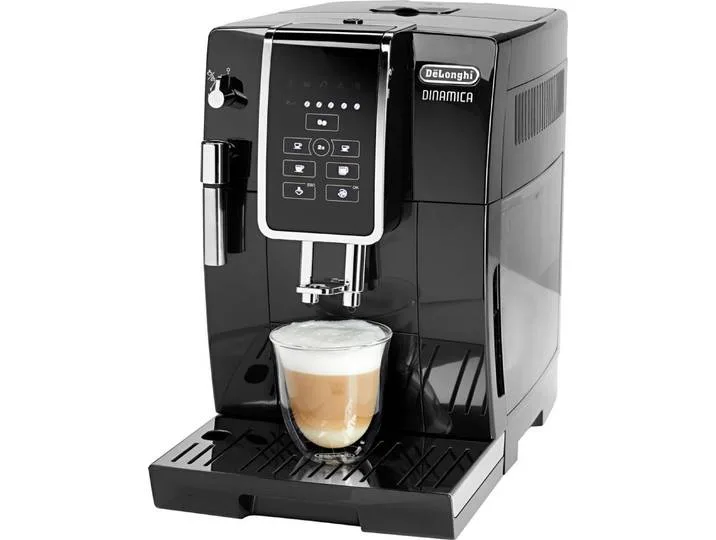 Kaffeevollautomat Dinamica ECAM358.15.B - Long Coffee Funktion für Filterkaffee, schwarz, Milchaufschäumdüse, 300 g Bohnenbehälter, automatische Reinigung von De'Longhi – Produktfoto