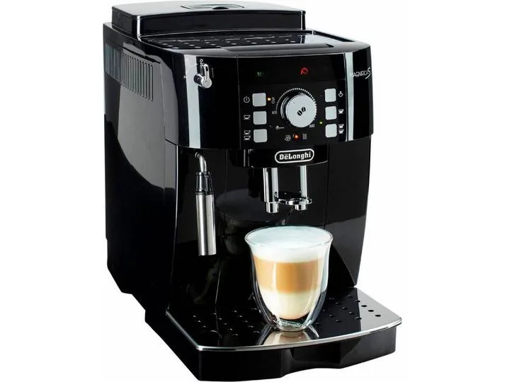 Kaffeevollautomat Magnifica S ECAM21.118.B - Milchaufschäumdüse für Cappuccino, Schwarz, Einfache Bedienung (Direktwahltasten) & Reinigung, Kegelmahlwerk von De'Longhi – Produktfoto