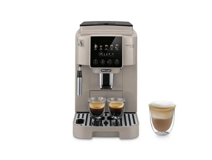 Kaffeevollautomat Magnifica Start Pop ECAM220.50.BG - 5 Rezepte, Milchschaumdüse, beige, Intuitives Touch Bedienfeld, Iced Coffee, einstellbares Aroma von De'Longhi – Produktfoto
