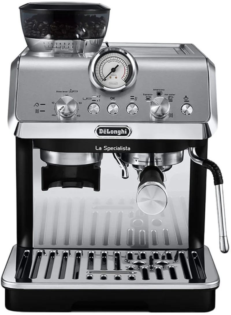 La Specialista Arte - pistonmachine met MyLatte Art-stoompijpje en Active Temperature Control - Metaal/Zwart - EC9155.MB by De'Longhi in Black – product photo