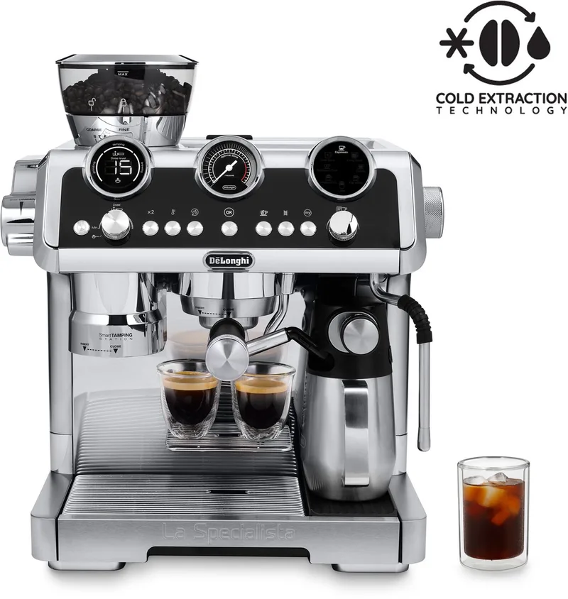 La Specialista Maestro EC9865.M - Pistonmachine met Cold Brew van De'Longhi in Zilver – productfoto