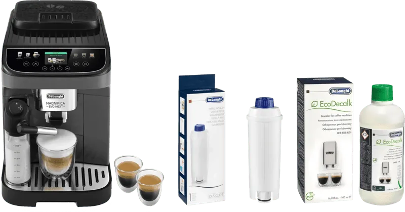 Magnifica EVO Next + Pflegeset van De'Longhi – productfoto