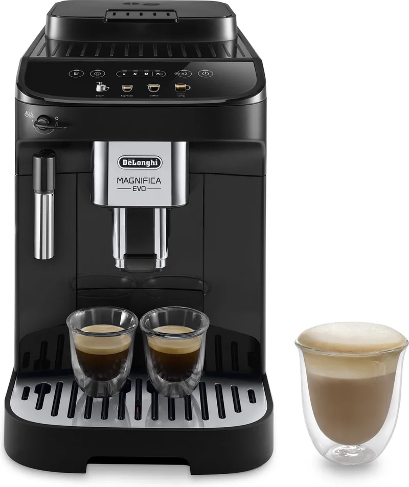 Magnifica Evo - volautomatische espressomachine - 4 one-touch recepten en handmatig stoompijpje - ECAM290.21.B by De'Longhi in Black – product photo