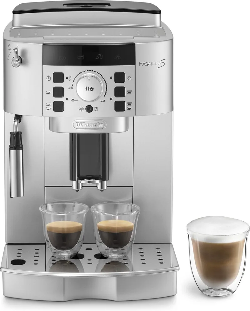 Magnifica S ECAM22.110.SB - Volautomatische espressomachine - Zilver/zwart van De'Longhi in Zilver – productfoto