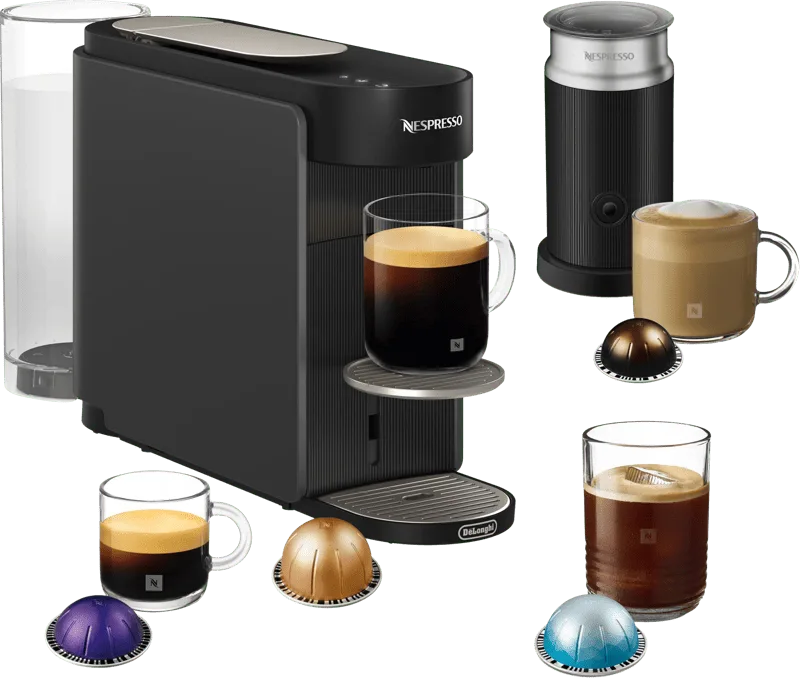 Nespresso ENV200GYAE Vertuo UP Antraciet + Aeroccino by De'Longhi – product photo