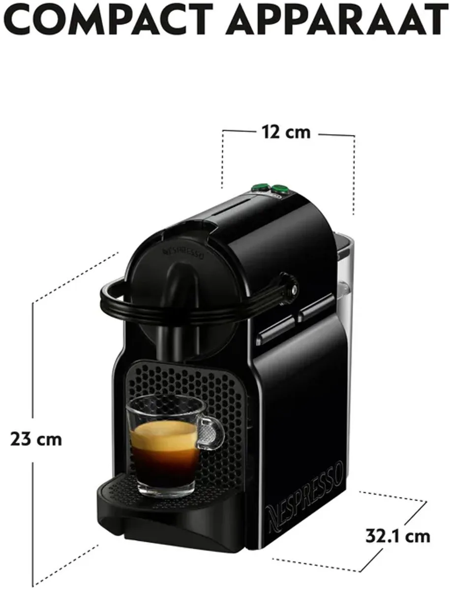 nespresso essenza mini bundle + 50 Capsules van De'Longhi in Rood – productfoto