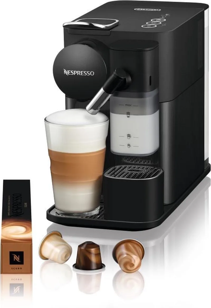 Nespresso Lattissima One – Koffiezetapparaat, One-Touch Cappuccino, Compact Melksysteem, 3 Recepten - EN510.B by De'Longhi in Black – product photo 1 of 2