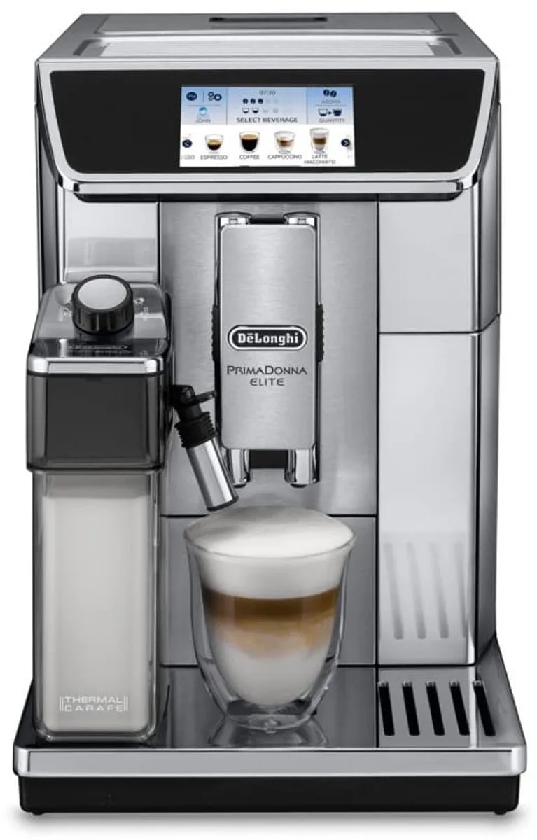 PrimaDonna Elite ECAM650.75.MS - Volautomatische Espressomachine - Metaal/Zilver by De'Longhi in Asgrijs – product photo