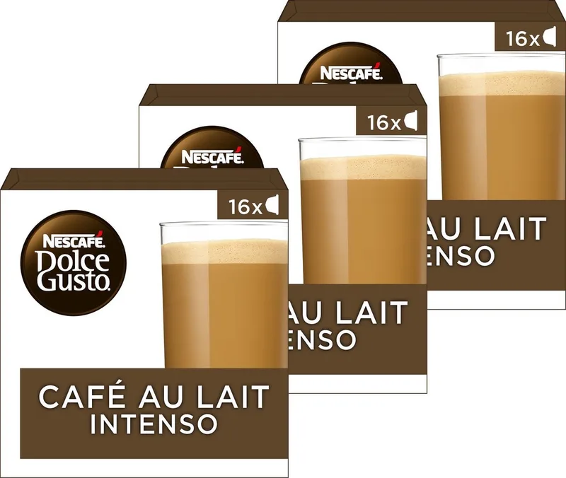 Café au Lait Intenso 16 capsules - 9 x 16 stuks van Nescafé Dolce Gusto – productfoto