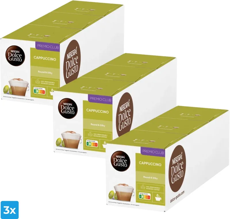 Cappuccino (3x 48 cups) van Nescafé Dolce Gusto – productfoto