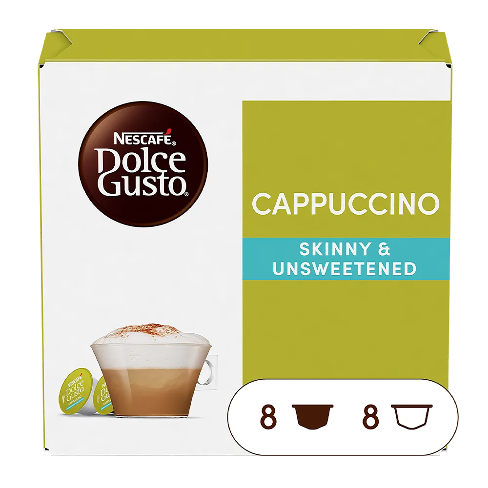 Cappuccino Skinny & Unsweetened - 16 capsules van Nescafé Dolce Gusto – productfoto