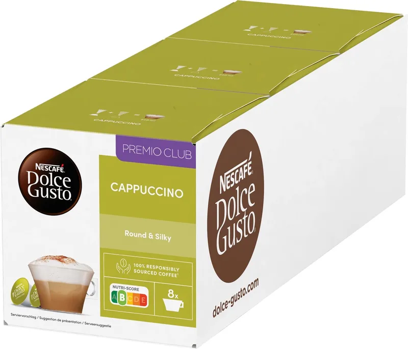 capsules Cappuccino - 48 koffiecups voor 24 koppen koffie van Nescafé Dolce Gusto – productfoto