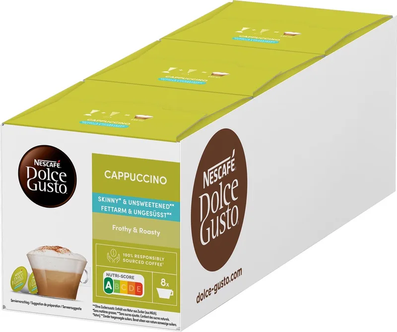 capsules Cappuccino Light - 48 koffiecups voor 24 koppen koffie van Nescafé Dolce Gusto – productfoto