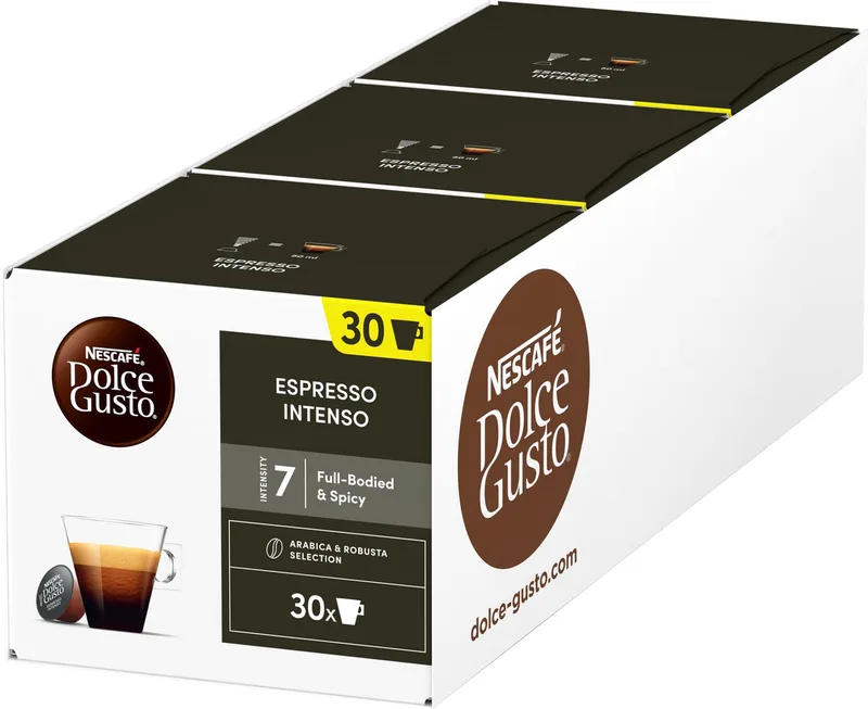 capsules Espresso Intenso - 90 koffiecups voor 90 koppen koffie från Nescafé Dolce Gusto – produktbild