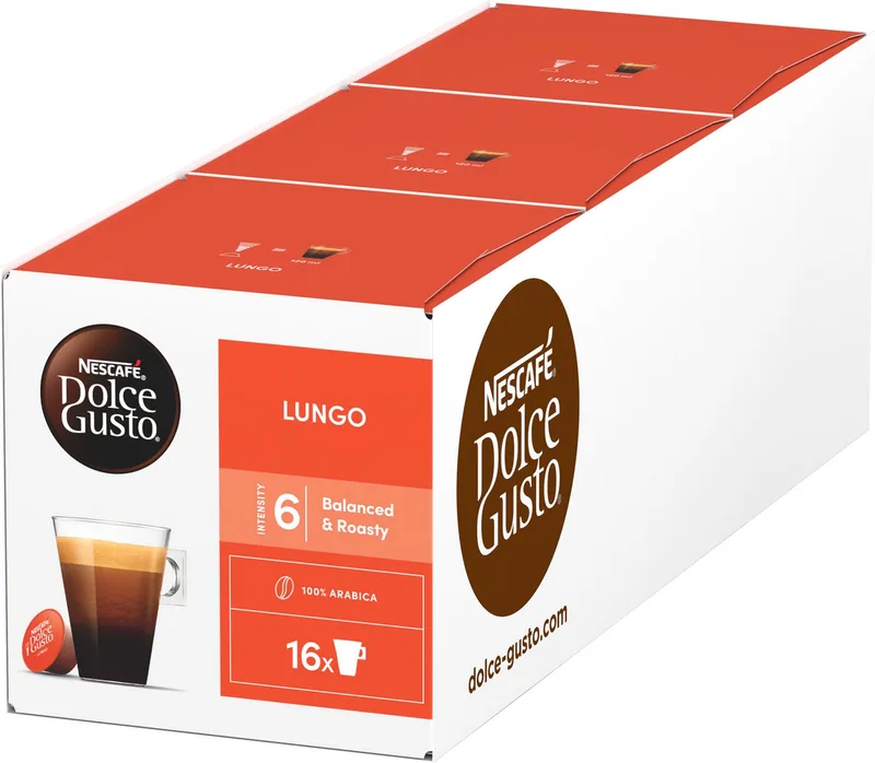 capsules Lungo - 48 koffiecups voor 48 koppen koffie van Nescafé Dolce Gusto – productfoto