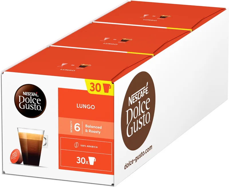 capsules Lungo - 90 koffiecups voor 90 koppen koffie by Nescafé Dolce Gusto – product photo