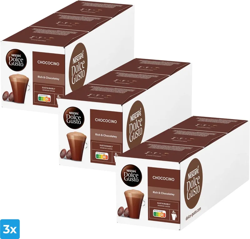 Choccino (3x 24 cups) van Nescafé Dolce Gusto – productfoto
