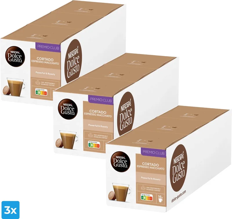 Cortado Espresso macchiato (3x 48 cups) van Nescafé Dolce Gusto – productfoto