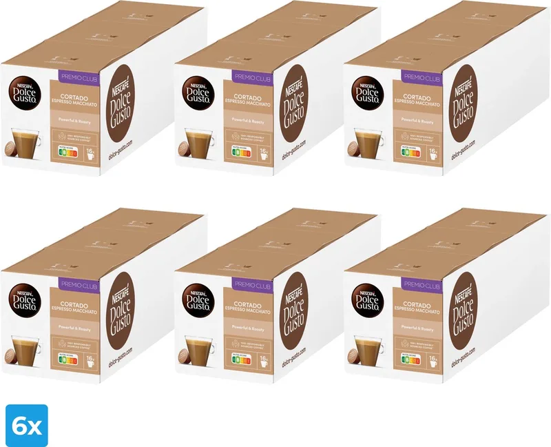 Cortado Espresso macchiato (6x 48 cups) van Nescafé Dolce Gusto – productfoto