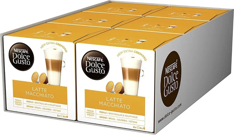 Latte Macchiato | 96 koffiecups voor 48 koppen koffie by Nescafé Dolce Gusto – product photo