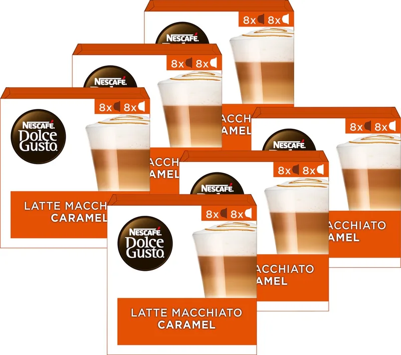 Latte Macchiato Caramel - 96 koffiecups voor 48 koppen koffie van Nescafé Dolce Gusto – productfoto