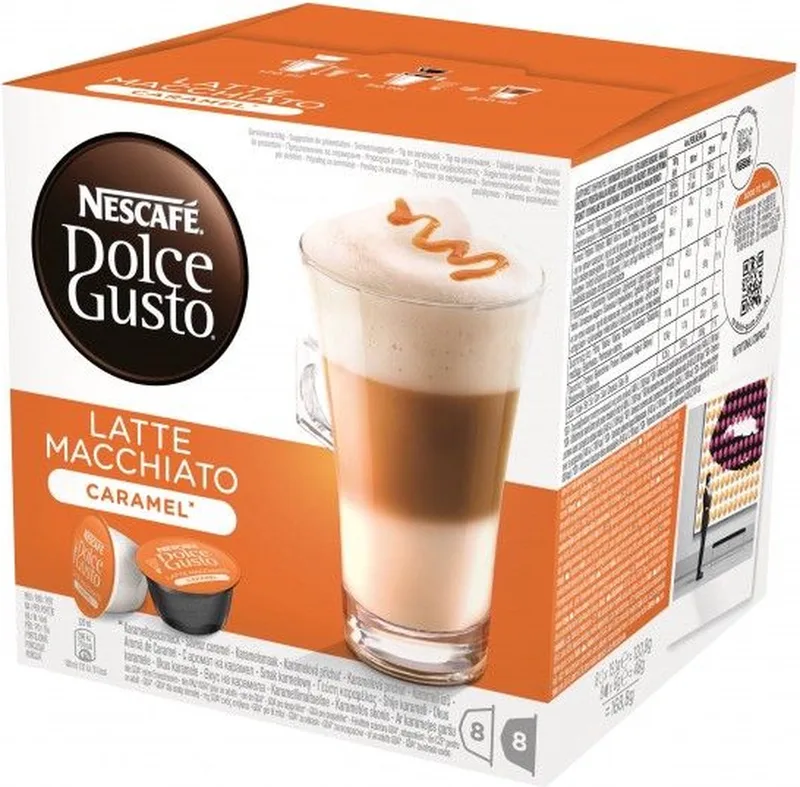 Latte Macchiato Caramel - 9x16 capsules ( = 72 koppen) van Nescafé Dolce Gusto – productfoto