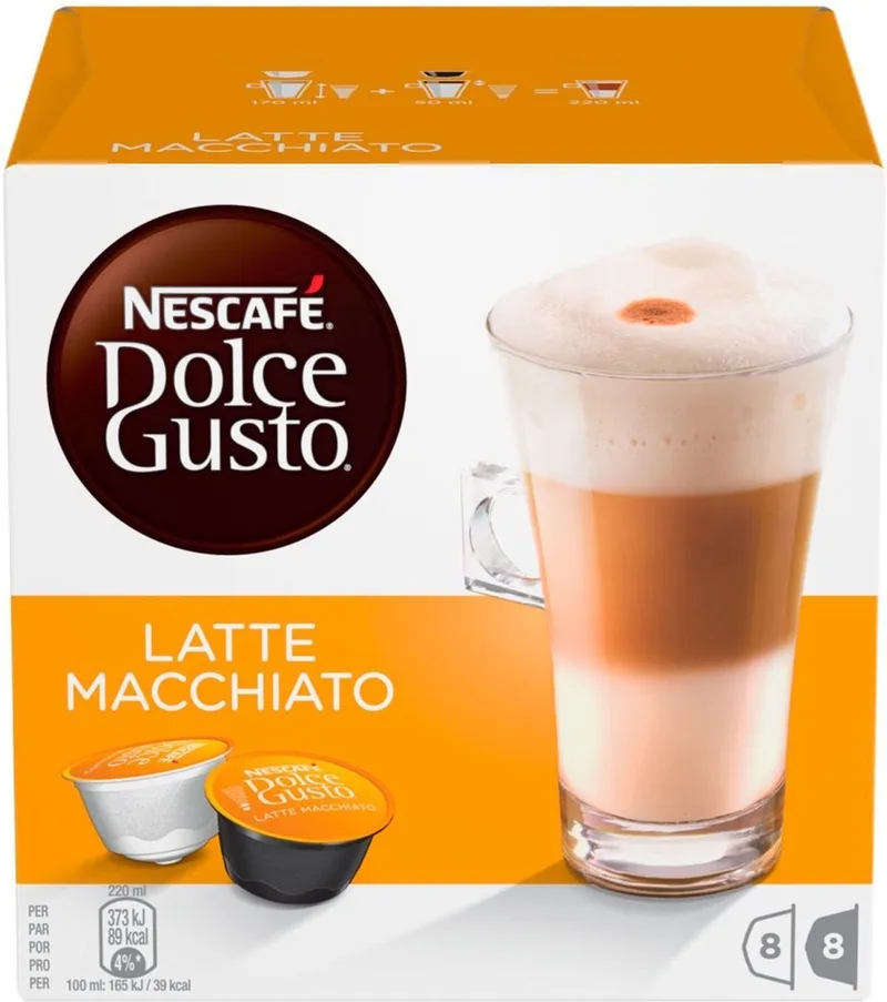 Latte Macchiato Cups - 6 x 16 stuks (geschikt voor 48 koppen koffie) van Nescafé Dolce Gusto – productfoto