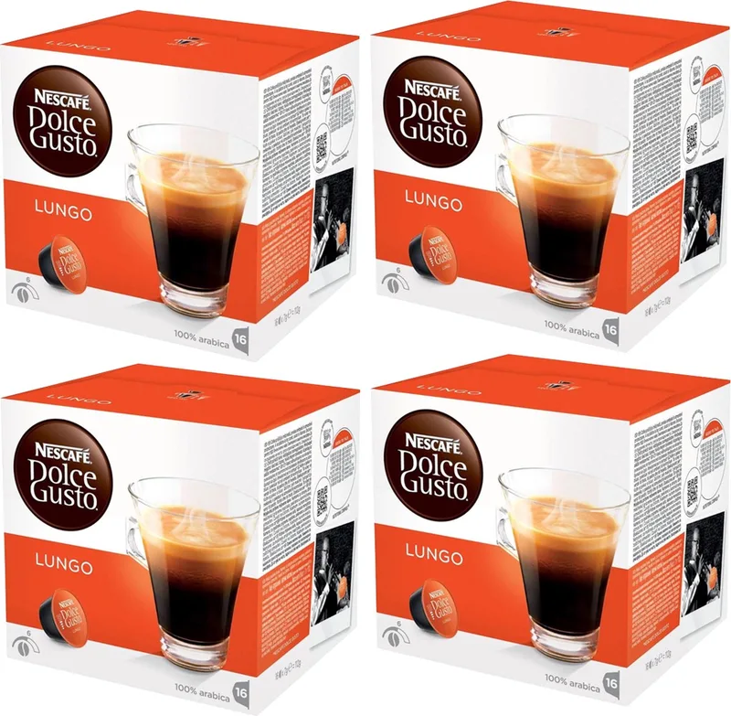 Lungo Koffiecups - Multi Pack - 4 x 16 Stuks van Nescafé Dolce Gusto – productfoto