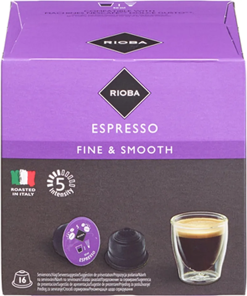 Rioba Dolce Gusto Espresson - 16 capsules - 1 doos van Nescafé Dolce Gusto – productfoto