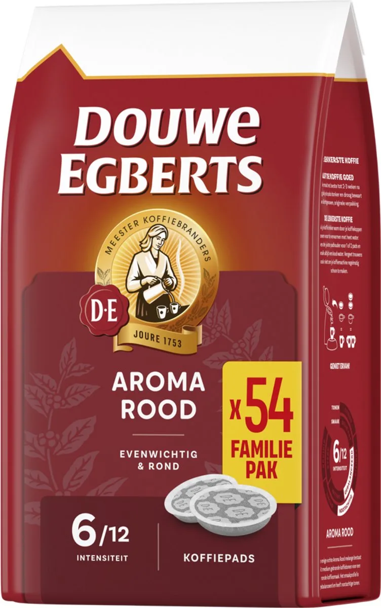 Aroma Rood Koffiepads - 4 x 54 pads von Douwe Egberts – Produktfoto