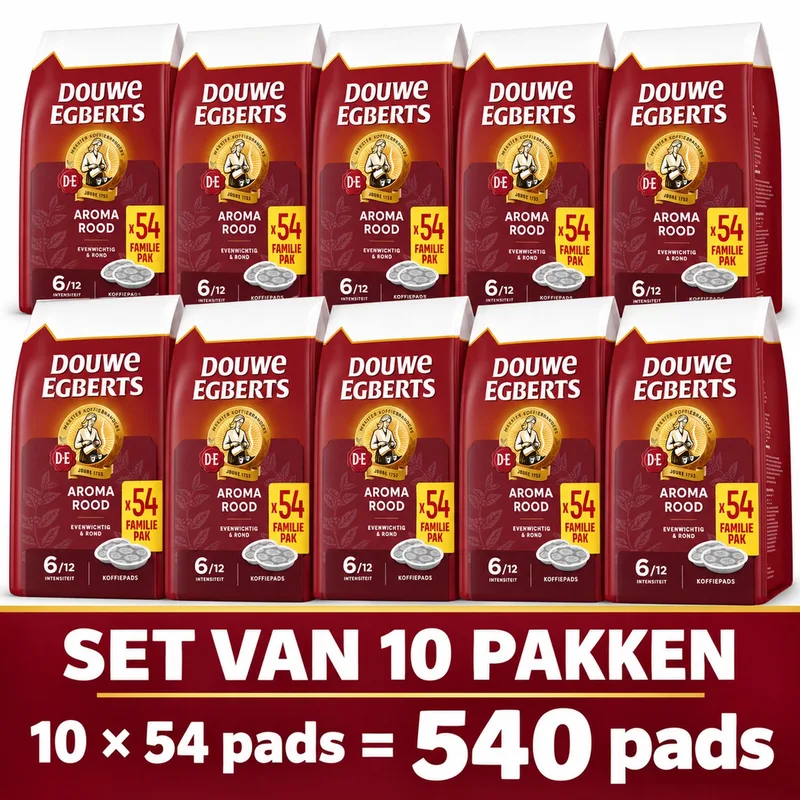 Aroma Rood Koffiepads - multipak - 540 pads van Douwe Egberts – productfoto