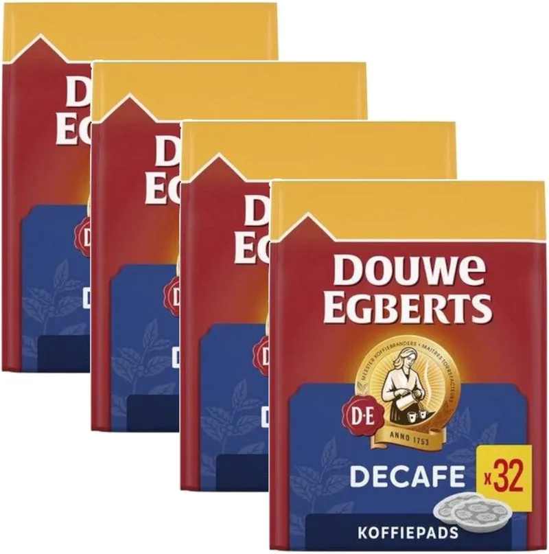 Decafe - Multipack - 128 (4x32) Koffiepads Compatibel met Senseo de Douwe Egberts – photo produit