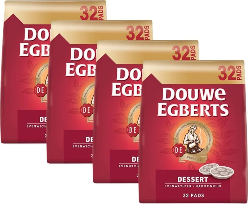 Dessert - 128 koffiepads (4x32) by Douwe Egberts – product photo