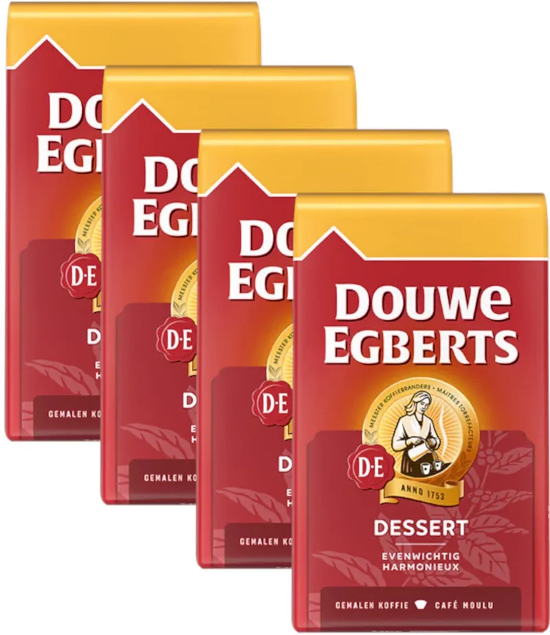 Dessert - Multipack - Gemalen Koffie - 1000g (4x250g) von Douwe Egberts – Produktfoto