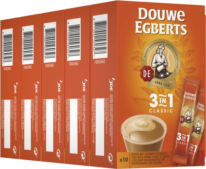 Douwe Egberts 3in1 Oploskoffie - 6 x 10 zakjes van Douwe Egberts – productfoto