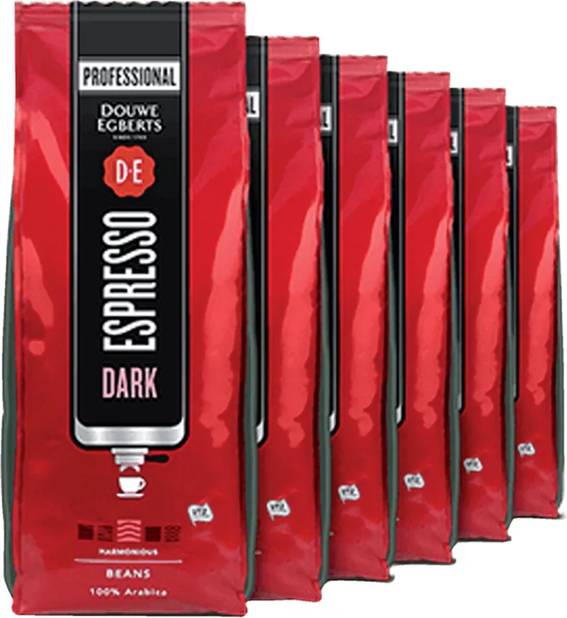 espresso bonen dark roast - 6 x 1 kg by Douwe Egberts – product photo