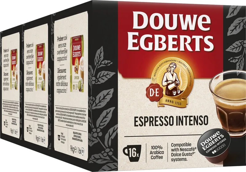 Espresso Intenso Dolce Gusto Koffiecups - 3 x 16 stuks by Douwe Egberts – product photo