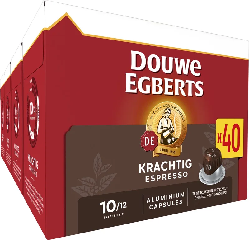 Espresso Krachtig - Intensiteit 10/12 - 5 x 40 capsules van Douwe Egberts – productfoto